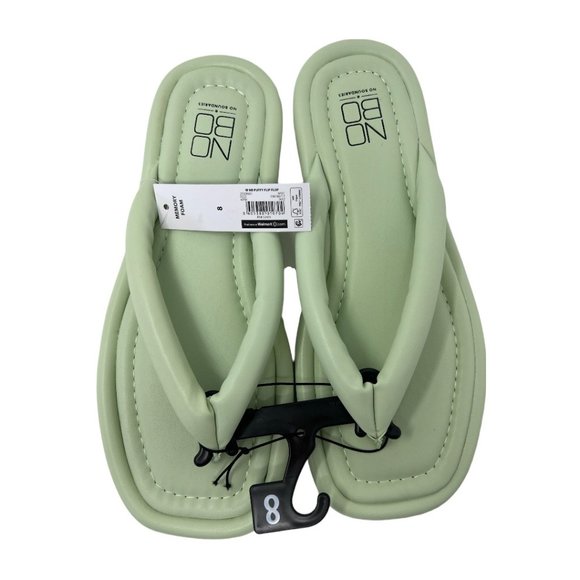 Mint Green Flip Flops women's sandals Puffy Thong shoes No Boundaries - Picture 5 of 7